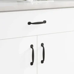vidaXL Manija de muebles 2 pcs Negro 130 x 19,4 x 22,3 mm Aluminio Sale