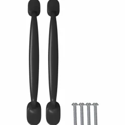 vidaXL Manija de muebles 2 pcs Negro 130 x 19,4 x 22,3 mm Aluminio Sale