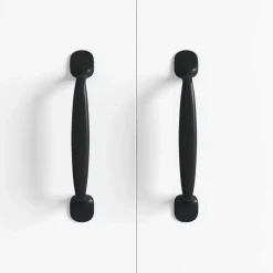 vidaXL Manija de muebles 2 pcs Negro 130 x 19,4 x 22,3 mm Aluminio Sale