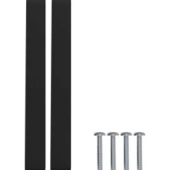 vidaXL Manija de muebles 2 pcs Negro 105 x 12 x 36 mm Hierro