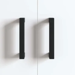 vidaXL Manija de muebles 2 pcs Negro 105 x 12 x 36 mm Hierro
