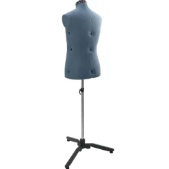 vidaXL Arte Y Ocio-Maniquí Ajustable Masculino Manual Azul 37.5-45.5 pulgadas tela