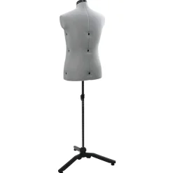 vidaXL Maniquí Ajustable Masculino Manual 37.5-45.5 pulgadas tela Gris Best
