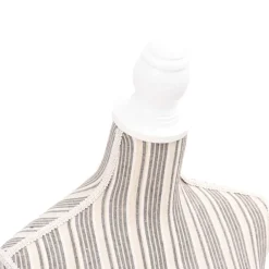 vidaXL Productos Del Hogar-Maniquí de busto de mujer algodón blanco con rayas
