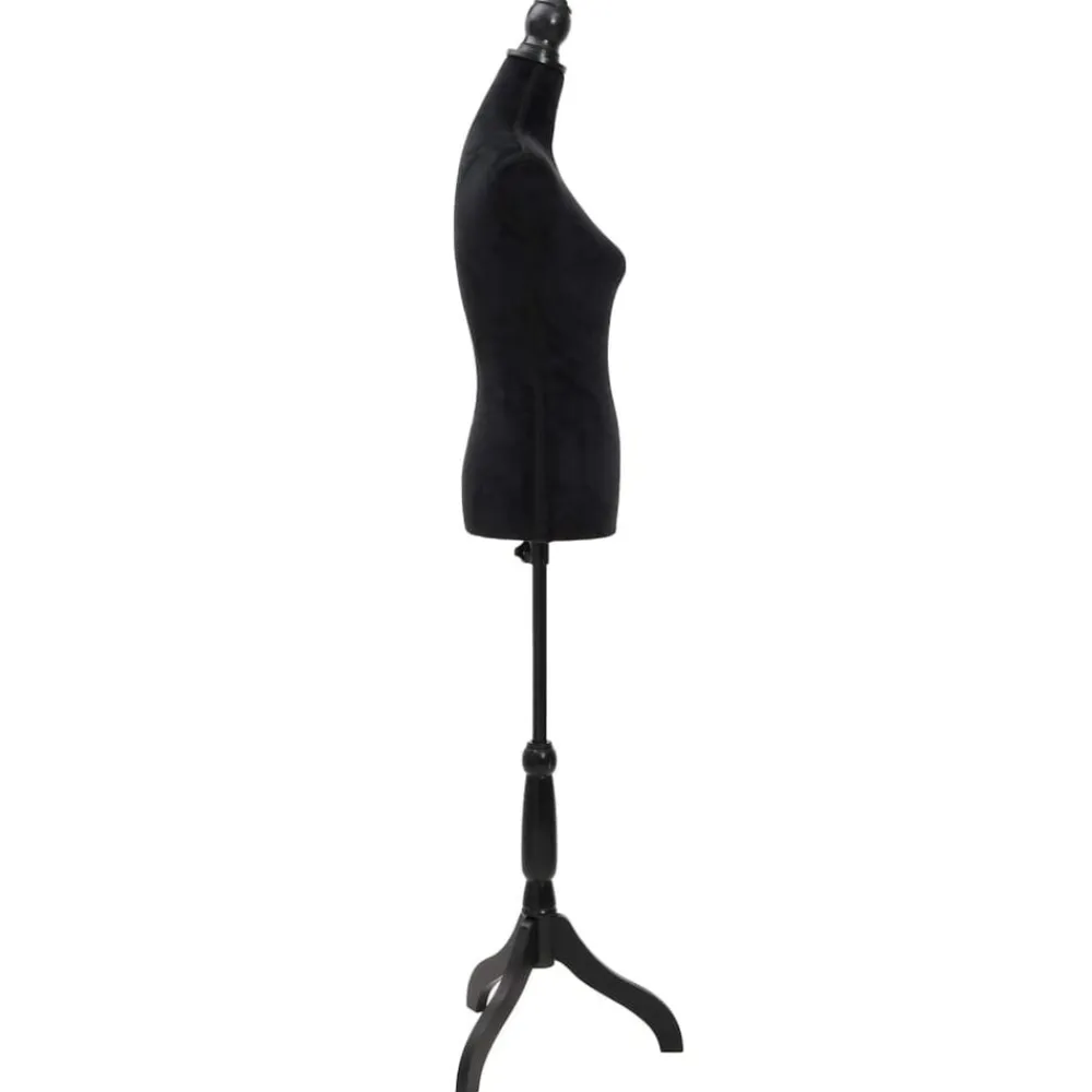 vidaXL Maniquí de busto de mujer de modista Negro Sale