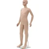 vidaXL Venta Al Por Menor-Maniquí de cuerpo entero de niño con base vidrio beige 140 cm