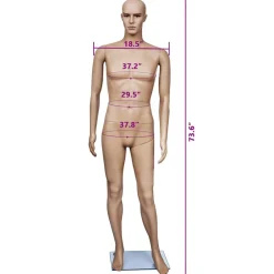 vidaXL Venta Al Por Menor-Maniquí de hombre A