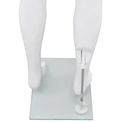 vidaXL Maniquí de hombre completo base vidrio brillante 185 cm Blanco Sale