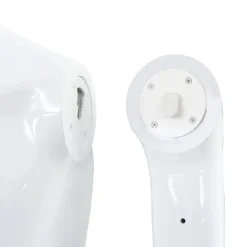 vidaXL Maniquí de hombre completo base vidrio brillante 185 cm Blanco Sale