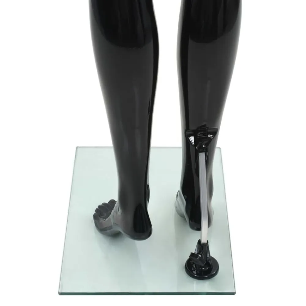 vidaXL Venta Al Por Menor-Maniquí de mujer completo base de vidrio brillante 175 cm