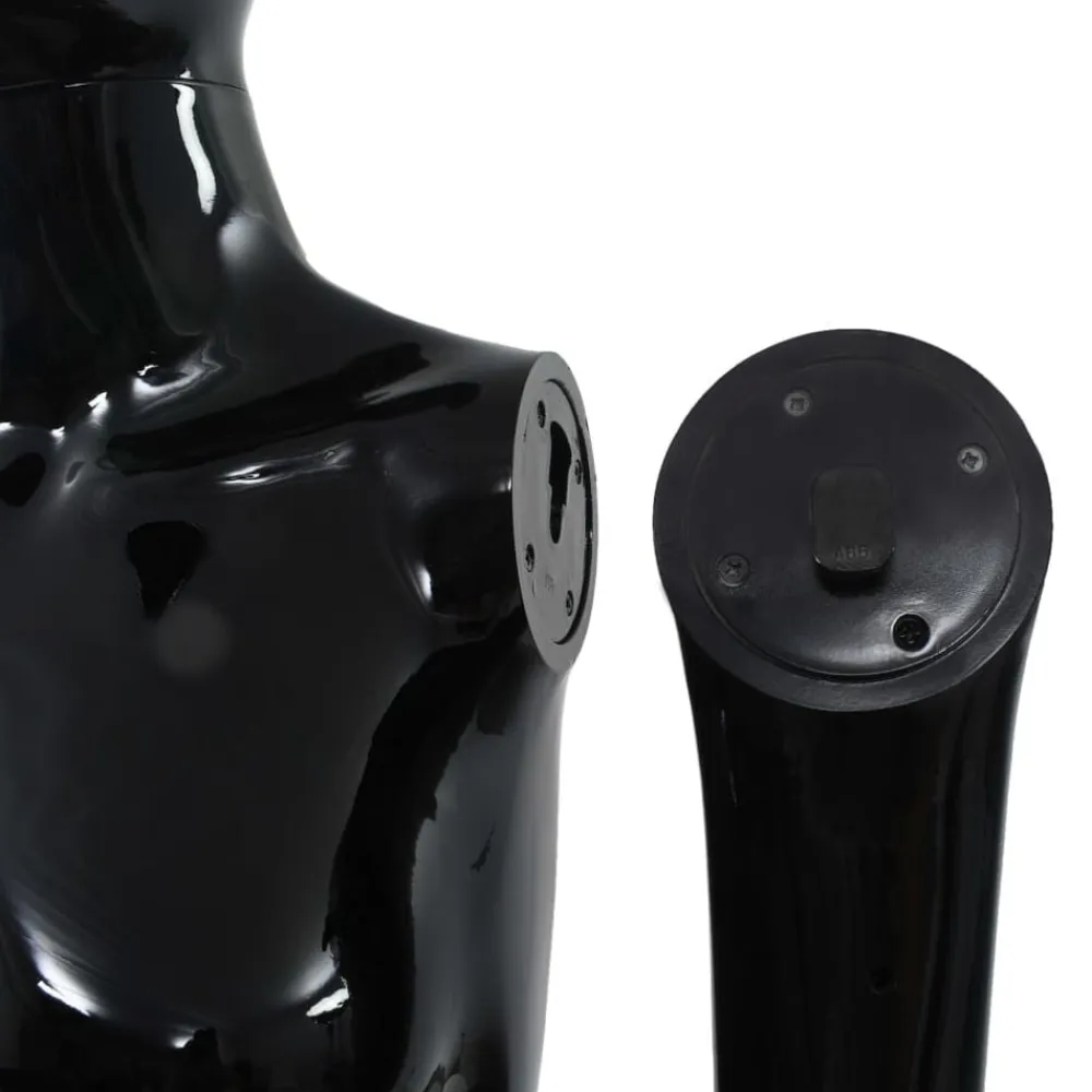 vidaXL Venta Al Por Menor-Maniquí de mujer completo base de vidrio brillante 175 cm
