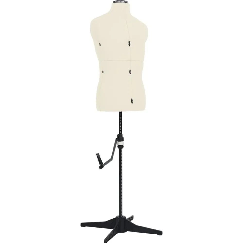 vidaXL Maniquí de sastre ajustable hombre color talla 37-45 Crema