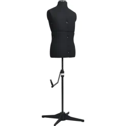 vidaXL Maniquí de sastre ajustable hombre talla 37-45 Negro Online