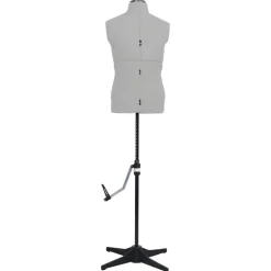 vidaXL Maniquí de sastre ajustable hombre talla 37-45 Gris Outlet