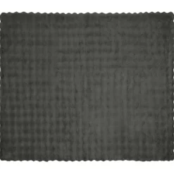 vidaXL Manta antideslizante de sintética de conejo Olite Gris oscuro Online