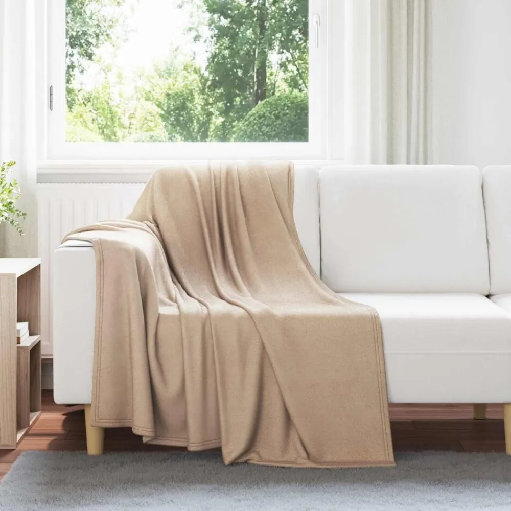 vidaXL Ropa De Casa-Manta 170 x 130 cm Lana
