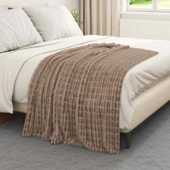 vidaXL Ropa De Casa-Manta 150 x 130 cm Lana