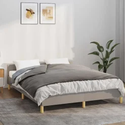 vidaXL Ropa De Casa-Manta con peso con funda tela gris 138x200 cm 6 kg