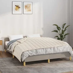 vidaXL Manta con peso tela color claro 150x200 cm 7 kg Crema Best