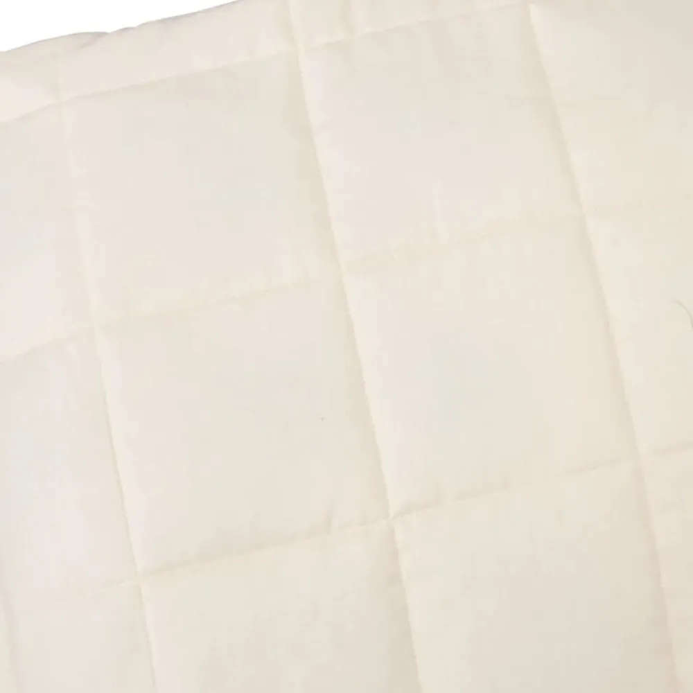 vidaXL Manta con peso tela color claro 220x235 cm 15 kg Crema Outlet