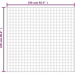 vidaXL Manta con peso tela 220x235 cm 15 kg Azul Best