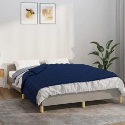 vidaXL Manta con peso tela 150x200 cm 11 kg Azul