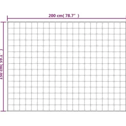 vidaXL Manta con peso tela 150x200 cm 11 kg Azul