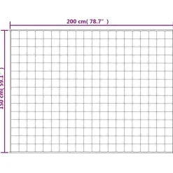 vidaXL Manta con peso tela 150x200 cm 11 kg Azul