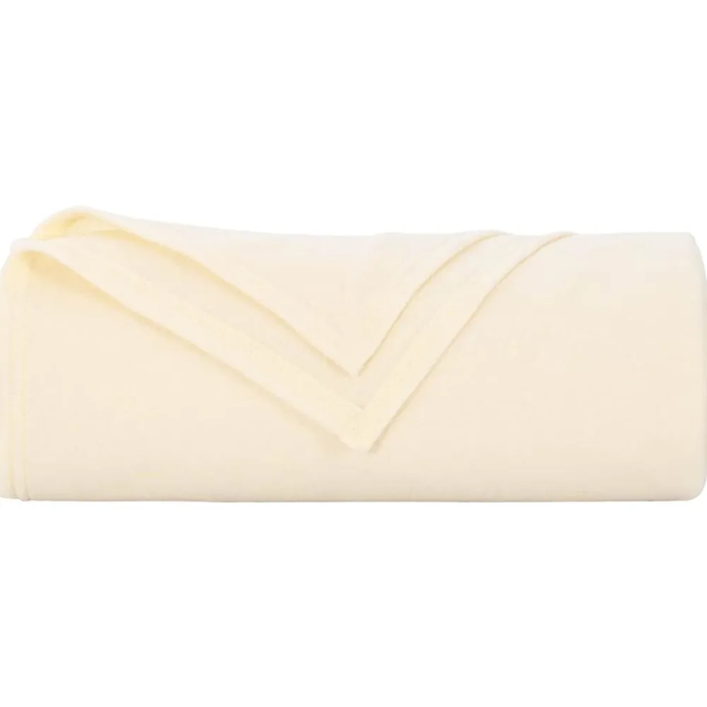 vidaXL Manta 210 x 140 cm Lana Crema Online