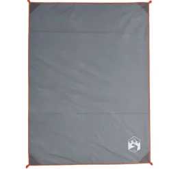 vidaXL Manta de picnic con piquetas y naranja 205x155 cm Gris Online