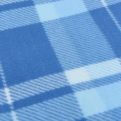 vidaXL Manta de picnic plegable de cuadros terciopelo 200x150 cm Azul