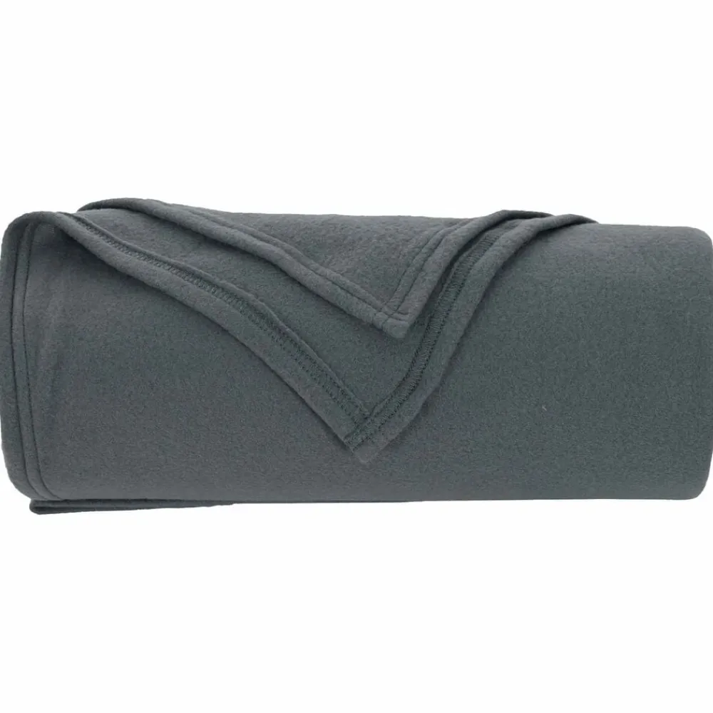 vidaXL Manta 170 x 130 cm Lana Gris oscuro Outlet
