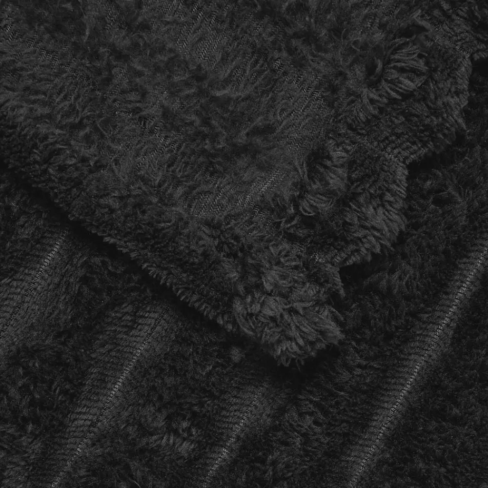 vidaXL Manta 150 x 130 cm Lana Negro Sale