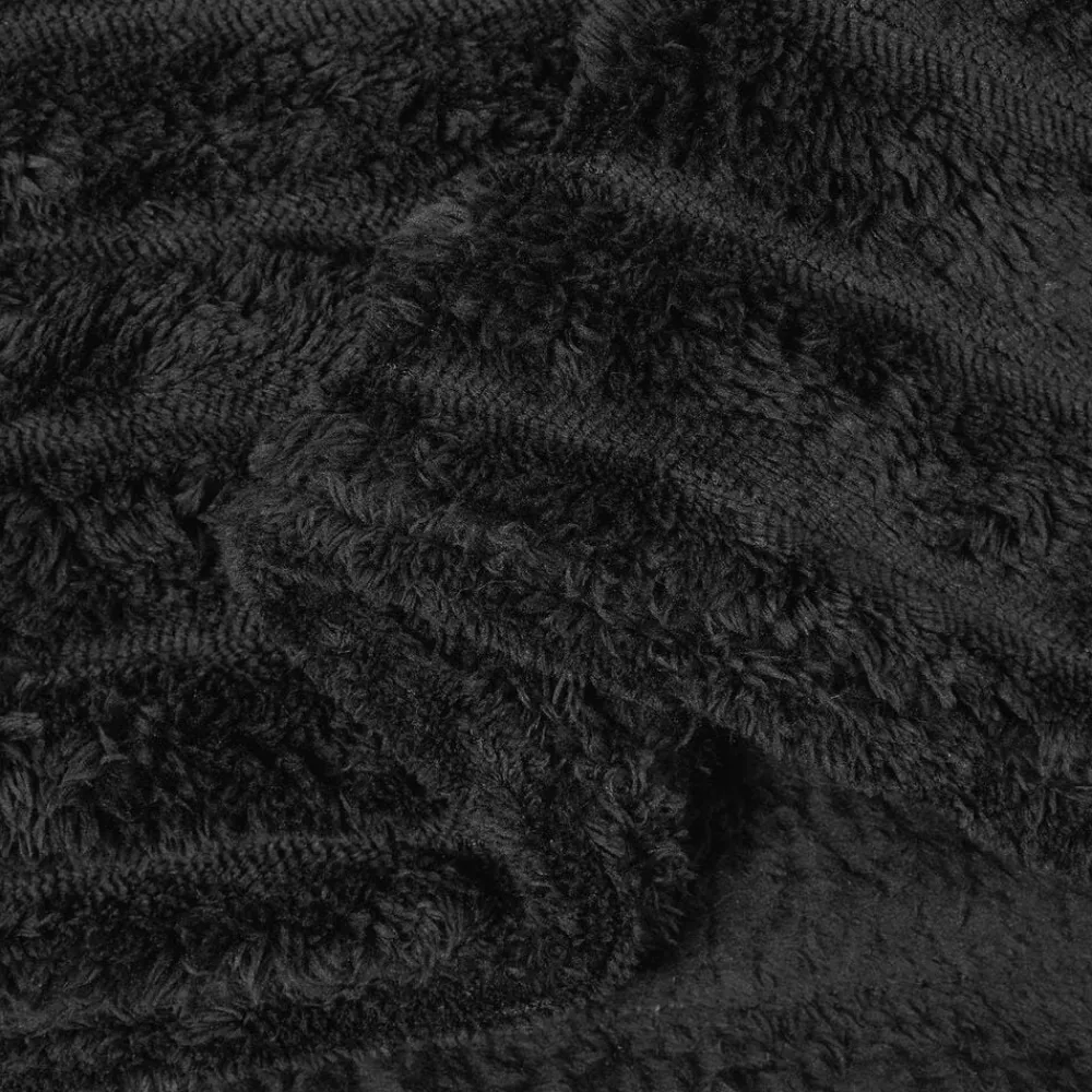 vidaXL Manta 150 x 130 cm Lana Negro Sale