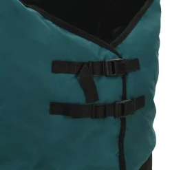 vidaXL Actividades Al Aire Libre-Manta para Caballo Verde Oscuro y Negro 75 cm Poliéster