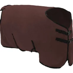 vidaXL Manta para Caballo Marrón Oscuro Completo Poliéster Marr&oacute;n oscuro