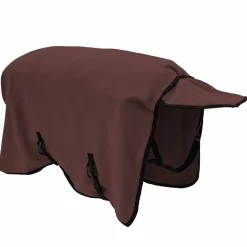 vidaXL Manta para Caballo Marrón Oscuro Completo Poliéster Marr&oacute;n oscuro