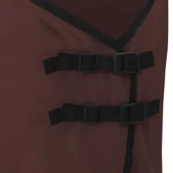 vidaXL Manta para Caballo Marrón Oscuro Completo Poliéster Marr&oacute;n oscuro