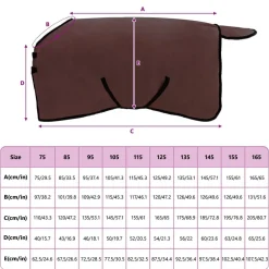 vidaXL Manta para Caballo Marrón Oscuro Completo Poliéster Marr&oacute;n oscuro