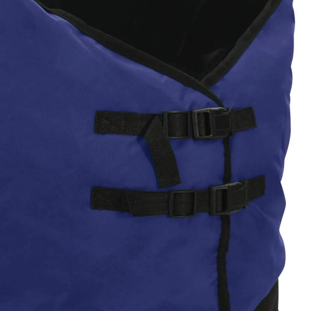 vidaXL Actividades Al Aire Libre-Manta para Caballo Verde Oscuro y Negro 75 cm Poliéster