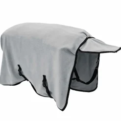 vidaXL Manta para Caballo y rosa completo Poliéster Gris claro