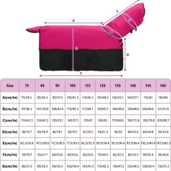vidaXL Actividades Al Aire Libre-Manta para Caballo Rosa y Negro 75 cm Poliéster