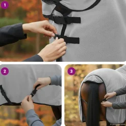 vidaXL Actividades Al Aire Libre-Manta para Caballo y rosa completo Poliéster