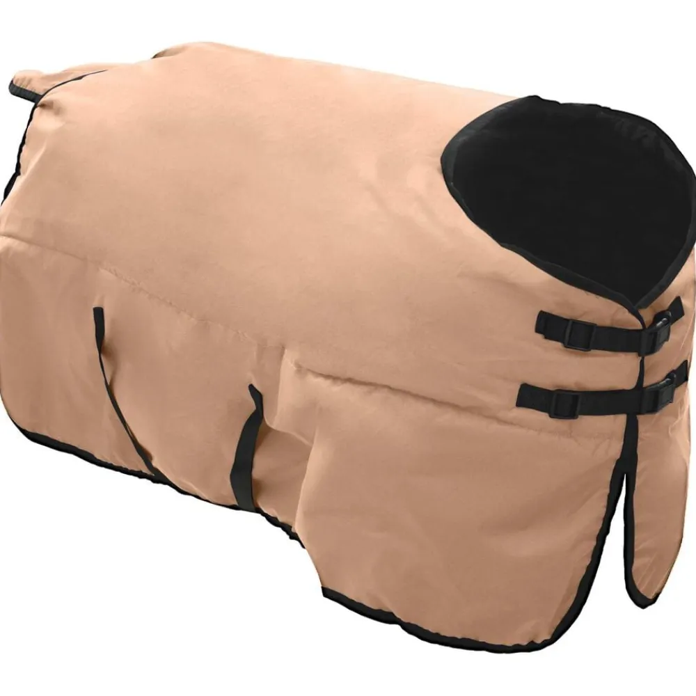 vidaXL Manta para Caballo 75 cm Poliéster Capuchino Sale