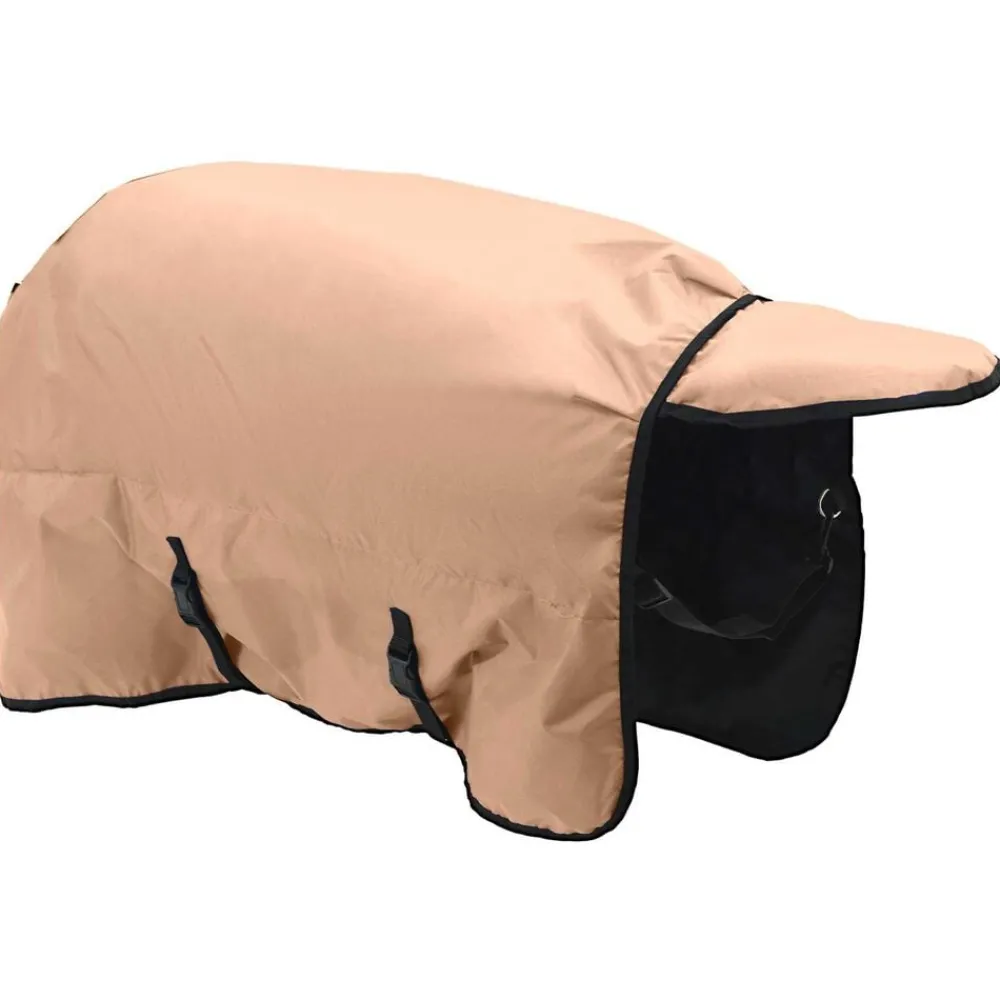vidaXL Manta para Caballo 75 cm Poliéster Capuchino Sale