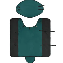 vidaXL Actividades Al Aire Libre-Manta para Caballo Verde Oscuro y Negro 75 cm Poliéster