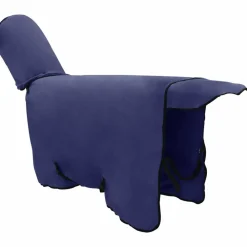 vidaXL Manta para Caballo Poliéster Azul marino Outlet