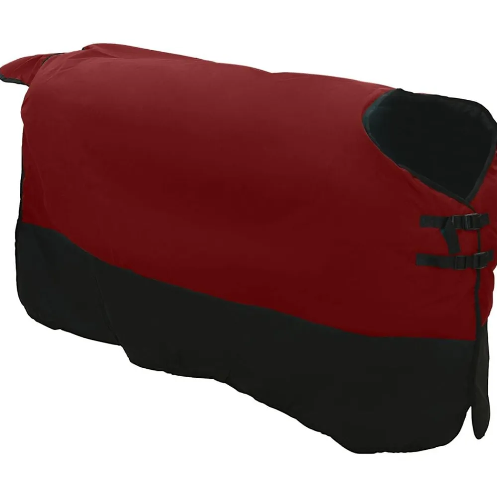 vidaXL Manta para Caballo Verde Oscuro y Negro 75 cm Poliéster Borgoña y Negro Outlet