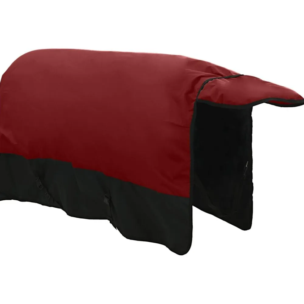 vidaXL Manta para Caballo Verde Oscuro y Negro 75 cm Poliéster Borgoña y Negro Outlet