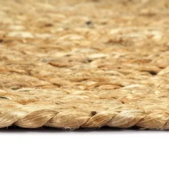 vidaXL Manteles individuales redondos 4 uds yute natural liso 38 cm Marr&oacute;n
